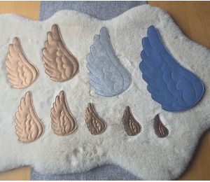 ADVENTSKALENDER 24. Dezember - Stickserie ITH - Engelsflügel LineArt Doodle Anhänger Stabdatei Appli